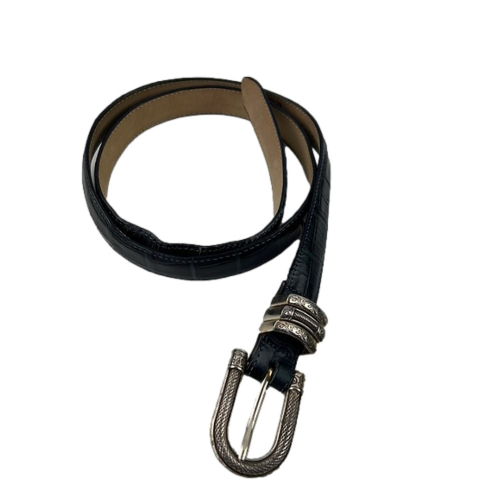 Brighton Black Leather Belt size Large